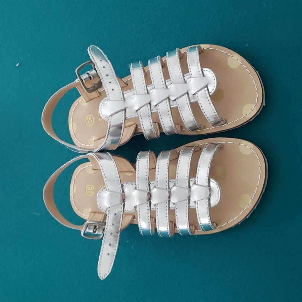 Mini boden girl silver sandals
